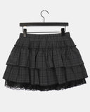 Sharid Check Frill Mini Skirt
