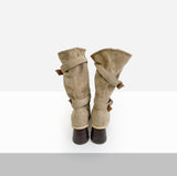 Ritina Buckle Suede Boots