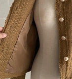 Coped Round Tweed Short Jacket