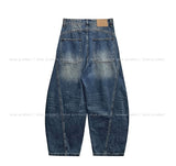 Tiv Curved Cut Balloon Denim Pants