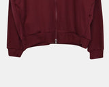 Kuhi Printing Strap Two-Way Zipper Loose Fit Hooded Zip-Up
