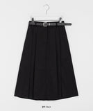 Hickey belt set pleated midi skirt