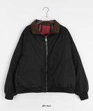 Ryotai Corduroy Collar Check Reversible Padded Jacket