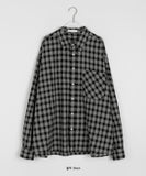 [unisex] Lilky Pocket Check Over Shirt