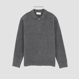 Latz half-zip collar knit