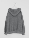 [unisex] Nicoto ribbed knit over hood zip-up set-up