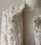 Juvera double-button surgical tweed short jacket