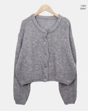 Hian Crop Round Knit Cardigan