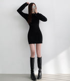 Feminine Mood Slim Fit H-Line Tight One Piece