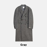 HANDMADE/wool 70% KESTI maxi double coat