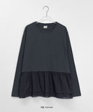 [BAONHAUS] Limud Frill Layered Long Sleeve Tee