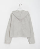 Moui Stripe Crop Hood Shirt