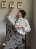 Crudy wrinkle check shirt