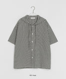 [unisex] Vults Vintage Over Check Hood Shirt