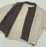 Wool Pendant High-Quality Color Matching Layered Cardigan