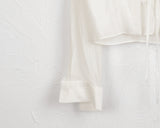 Throat Western Double Strap Long Sleeve Blouse