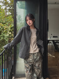 Fairy color matching work jacket