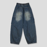 Peter Washing Balloon Cargo Denim Pants