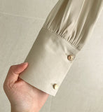 Atte Satin Pin-Tuck Blouse