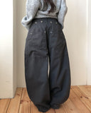 Cottie Flip Back Pocket Curved Cotton Pants