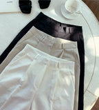 Hidel Linen Basic Pintuck Slacks