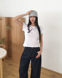 Datin Dot Printing Short Sleeve T-Shirt