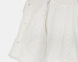 Neyu collar wool fluffy quilted fur half jacket