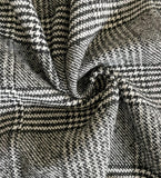 Eble Herringbone Check Flare Wool Skirt