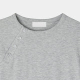 Trav Diagonal Henley Neck Long Sleeve T-shirt
