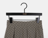 Enbel checkered pleated layered mini skirt