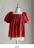 Melen Square Neck Puff Blouse