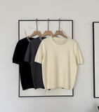 Terial Pearl Neck Volume Knit