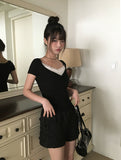 Plen Shirring RIb Slim Crop Short Sleeve T-shirt