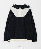 [BAONHAUS] Tomomb half zip-up color matching fleece hoodie