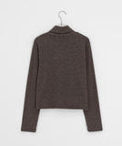 [BAONHAUS] Letini Span Stripe Brushed Turtleneck Tee