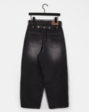Semb Back Adjust Button Washing Denim Pants