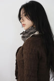 Check Vintage Ruffle Scarf