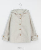 Zentiki Hood Quilted Short Coat Jacket