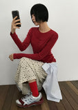 STAR BACK SLIT SKIRT