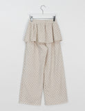 Dehena Banding Dot Velvet Skirt Pants