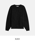 [10% wool] Huggable two-tone mixed mohair knit