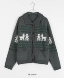 Tomoki Cowichan Wool Knit Cardigan