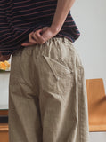 Nowell Back-Banding Cotton Wide Pants