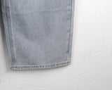 [MADE] Betts Light Washing Back Banding Denim Long Wide Pants