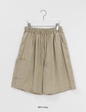 [Unisex] Katrin Washing Denim Banding Bermuda Pants