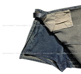 [Belt set] Rosie Denim Wrap Skirt Pants