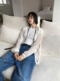 SUMMER KNIT HOOD ZIP-UP