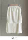 Natale Pin Tuck Shirring Wrap Skirt