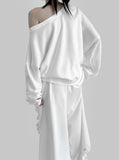 Cross One Shoulder Sweatshirt