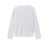 Tove Waffle Henley Neck Long Sleeve Tee